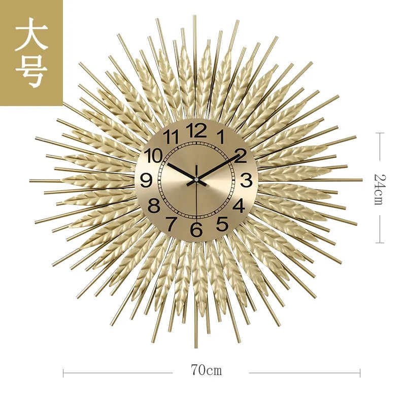 Creative Wheatgrass Wall Clock