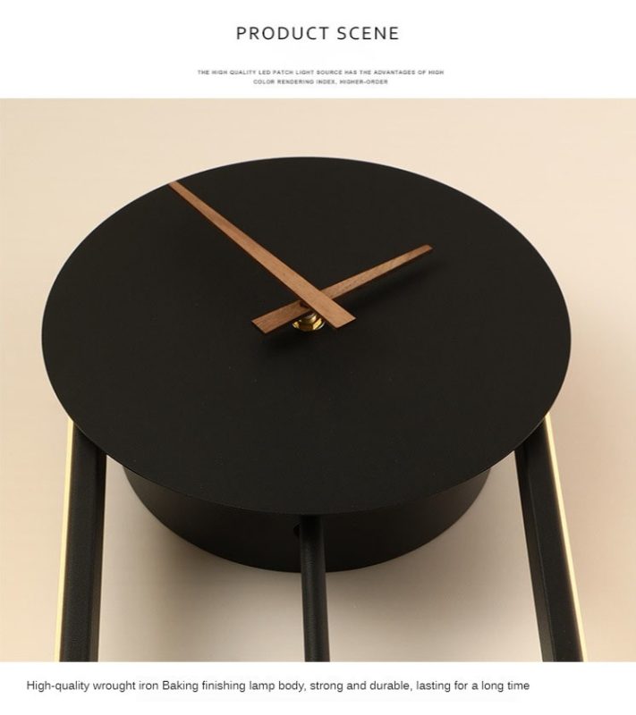 Sand Black LED Clock