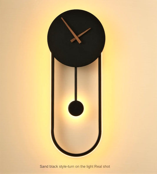 Sand Black LED Clock