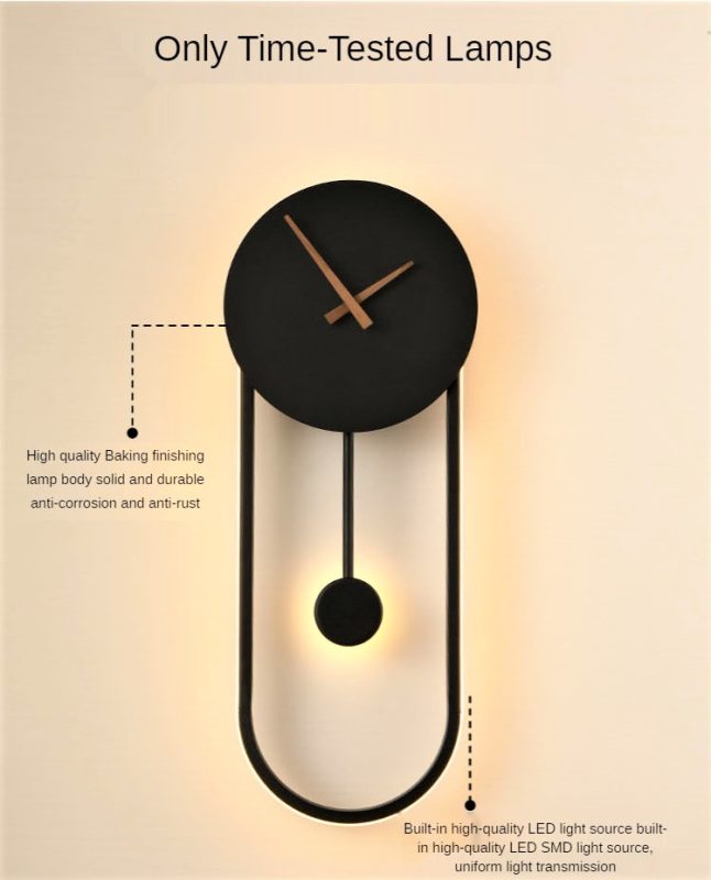 Sand Black LED Clock